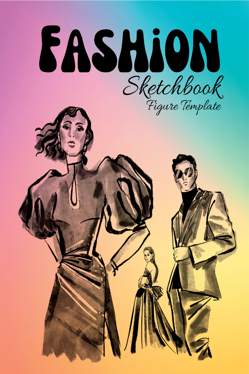 FASHION Sketchbook/Journal: Alternate Lined and Blank Pages - Mannequin Templates for Designing Your Own Fashions - Cover 1920s Vintage Fashion Vogue [Book]