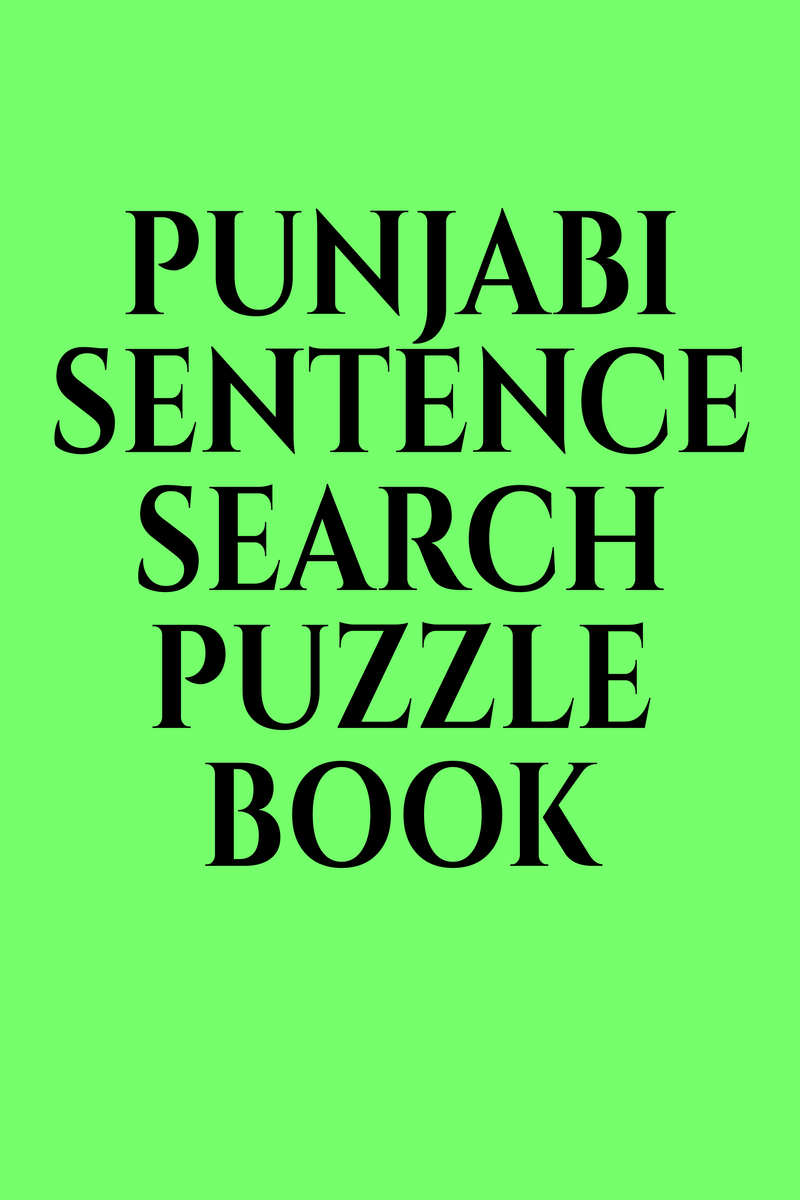 PUNJABI SENTENCE SEARCH PUZZLE BOOK