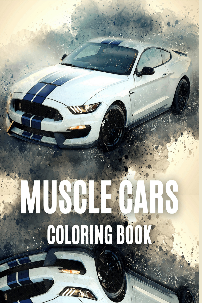 Muscle Cars Coloring Book
