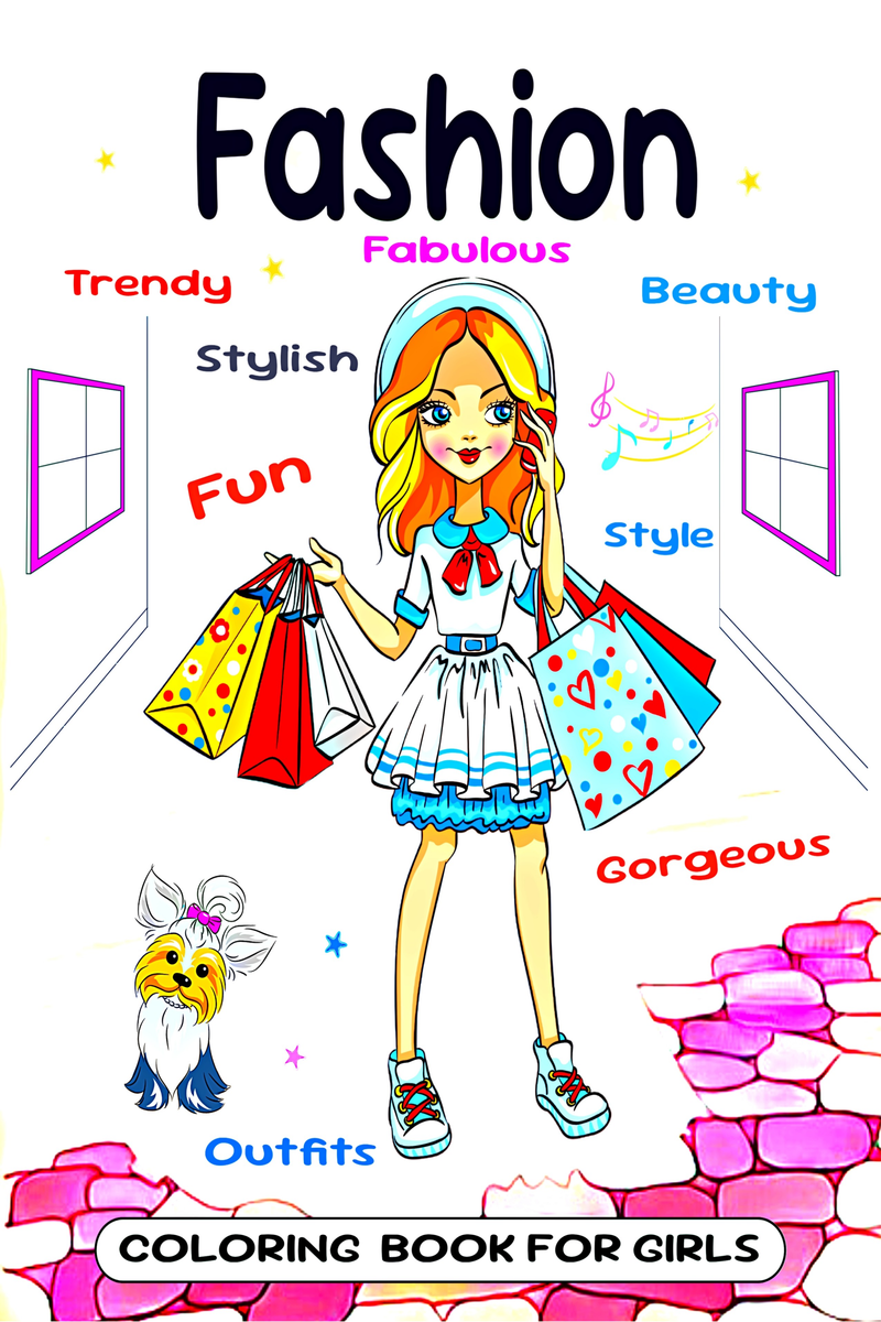 Fashion Coloring Book for Girls Ages 8-12: Gorgeous Beauty Style