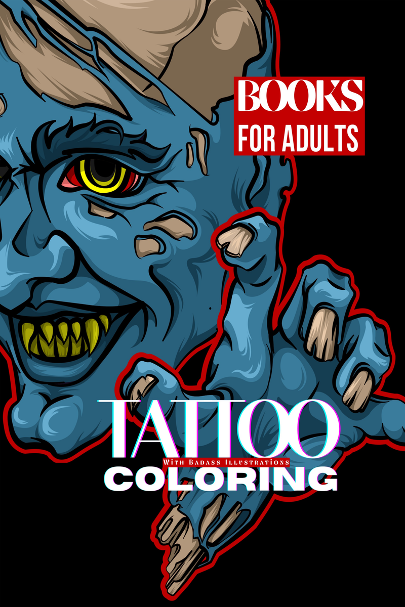 Tattoo Coloring With Badass Illustrations