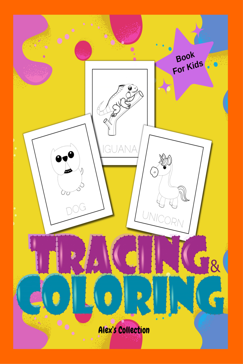 Tracing & Coloring Book For Kids