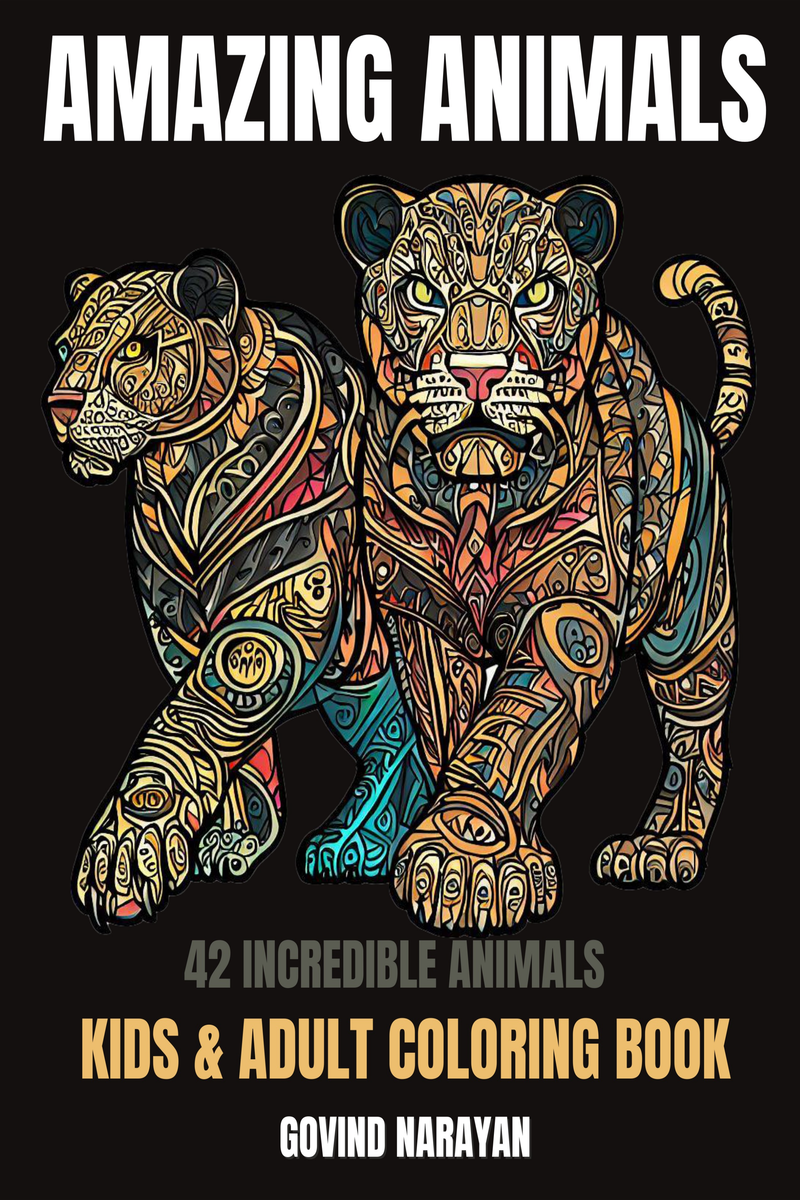 Animals Adult Coloring Book: An Coloring Pages Adult Featuring Magnificent  Animals Unique Designs for Adults or Kids (Stress Relieving and Relaxati  (Paperback)