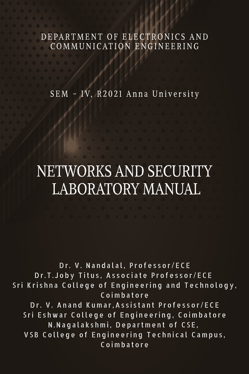 NETWORKS AND SECURITY LABORATORY MANUAL