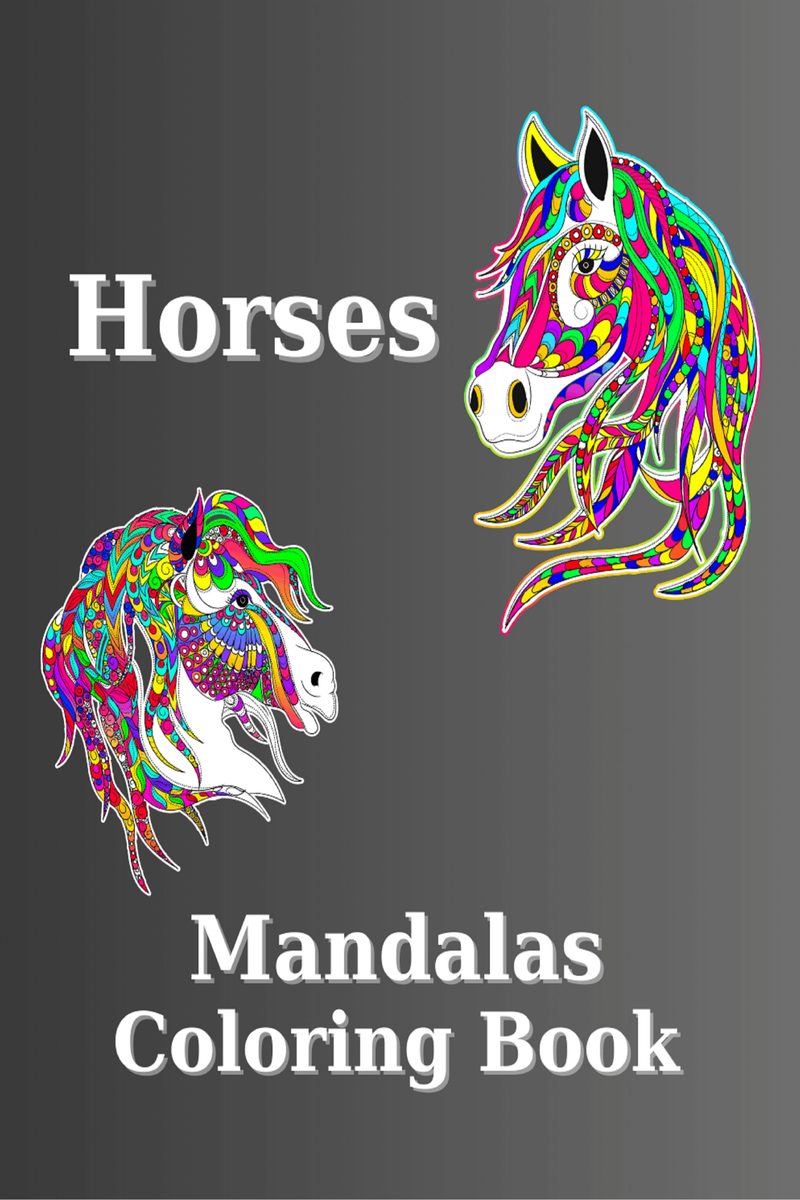 Horses Mandalas Coloring Book