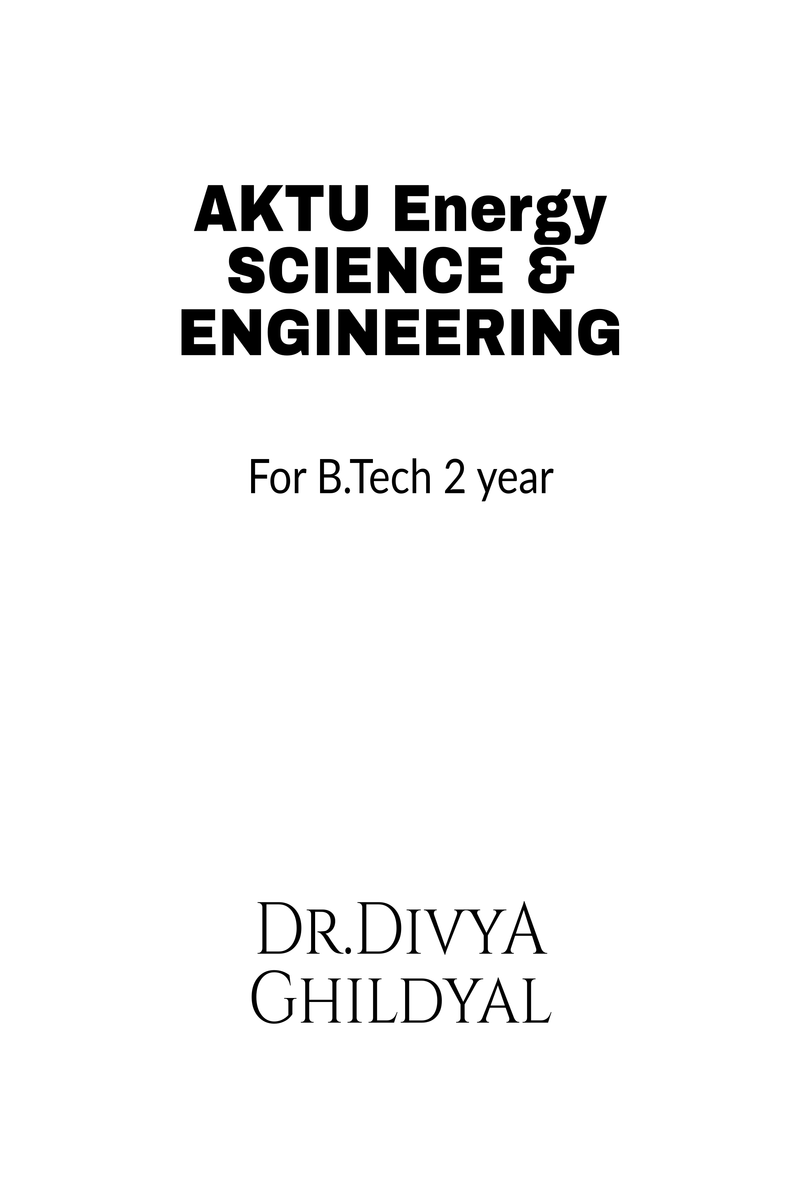 AKTU - ENERGY SCIENCE & ENGINEERING (BTech)