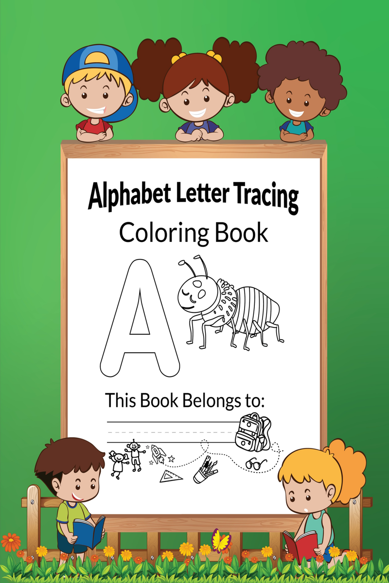 Alphabet letter tracing Coloring book