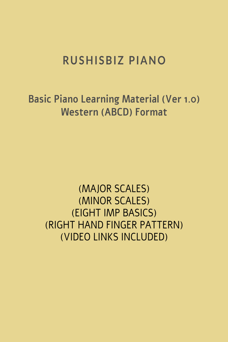 बेसिक पियानो सीखने की सामग्री (संस्करण 1.0)बेसिक पियानो सीखने की सामग्री (संस्करण 1.0)  