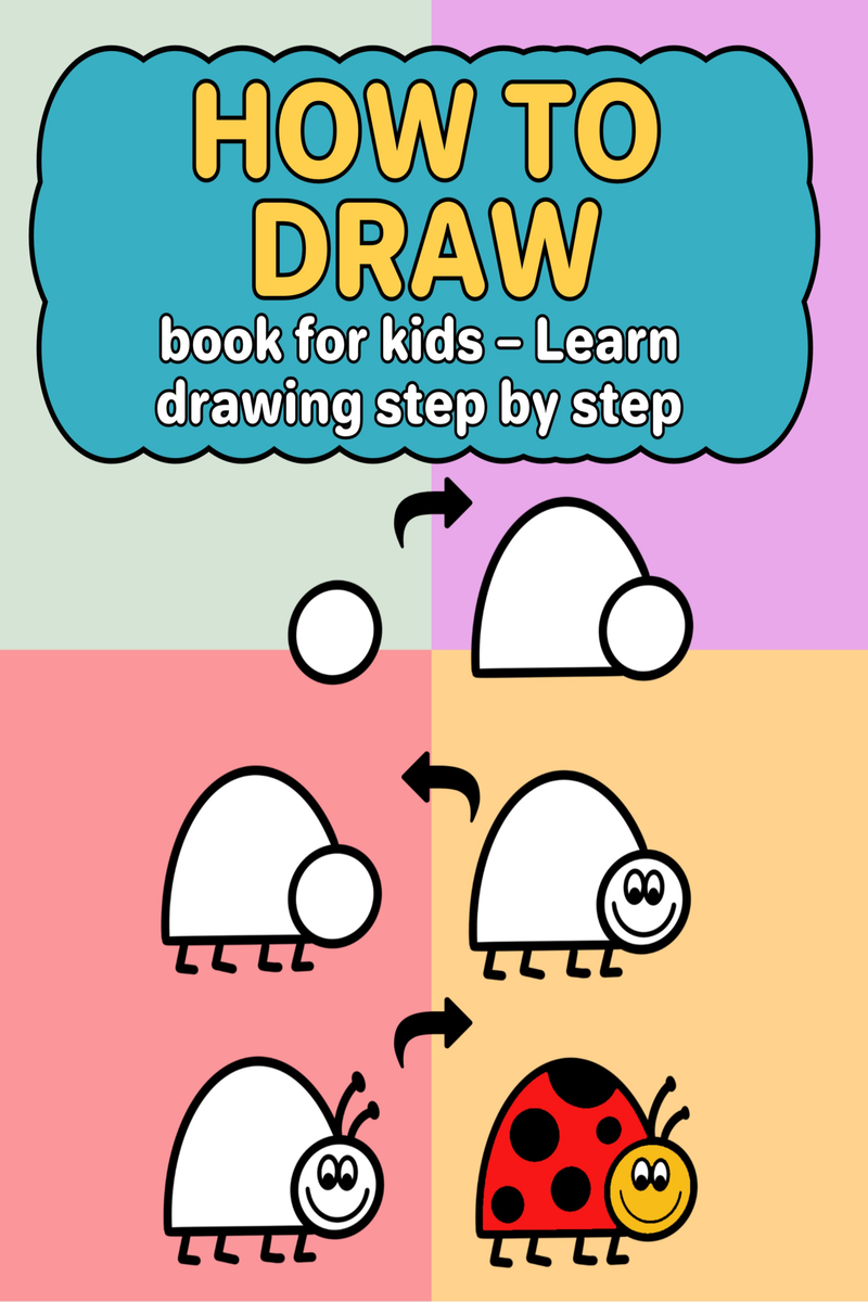 How to draw book for kids - Learn drawing step by step