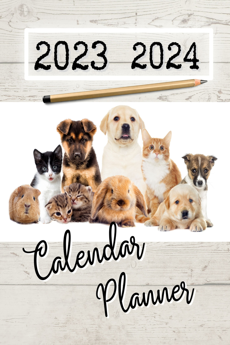 Calendar Planner Pets 2023 2024