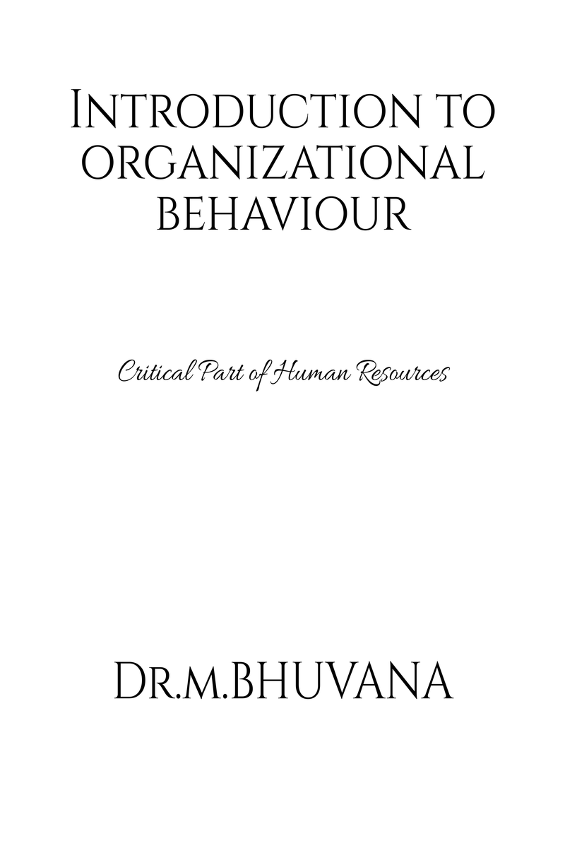 Introduction To Organizational Behaviour