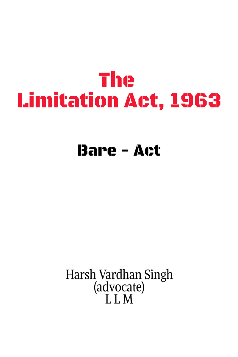 indian limitation act 2005 bare act