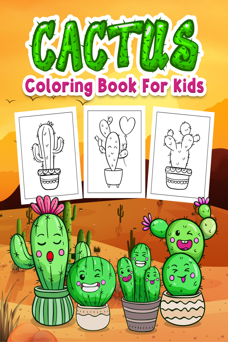 Cactus Coloring Book for Kids