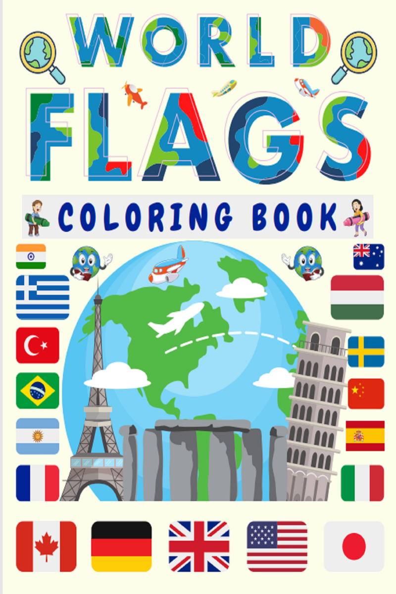 coloring book flags