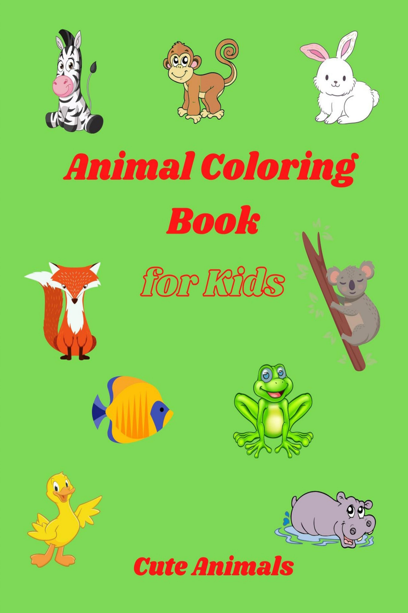 Sports Coloring Book for Kids Ages 4-8: Simple & Cute Animals Coloring Book  for Boys and Girls (Educational Kids Coloring Books)