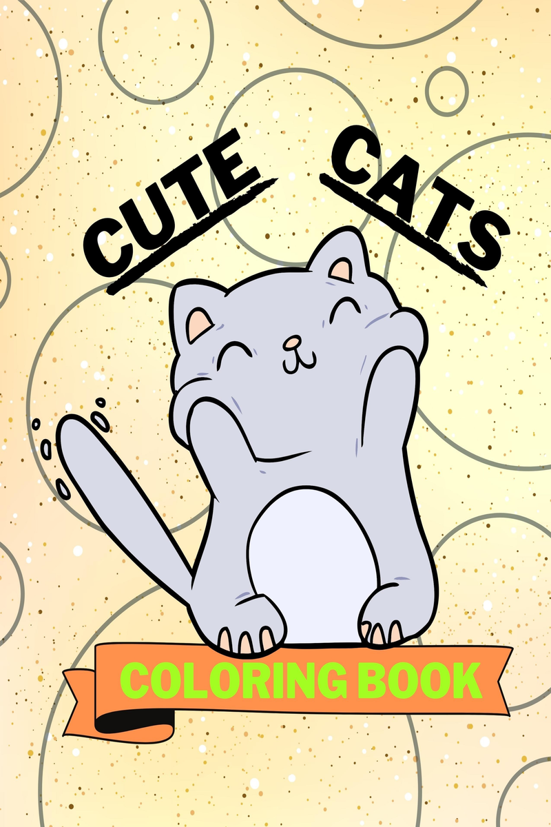 Cute Cats Coloring Book