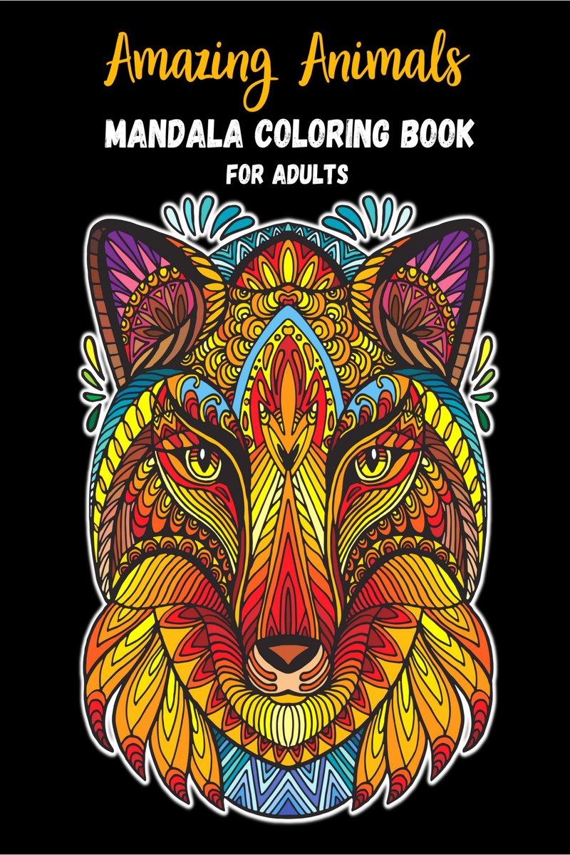 Amazing Animals Mandala Coloring Book For Adults