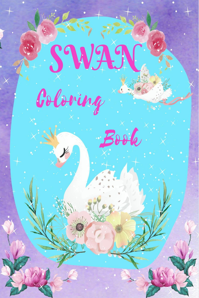 Swan Princess Adult Coloring Book and Pencils