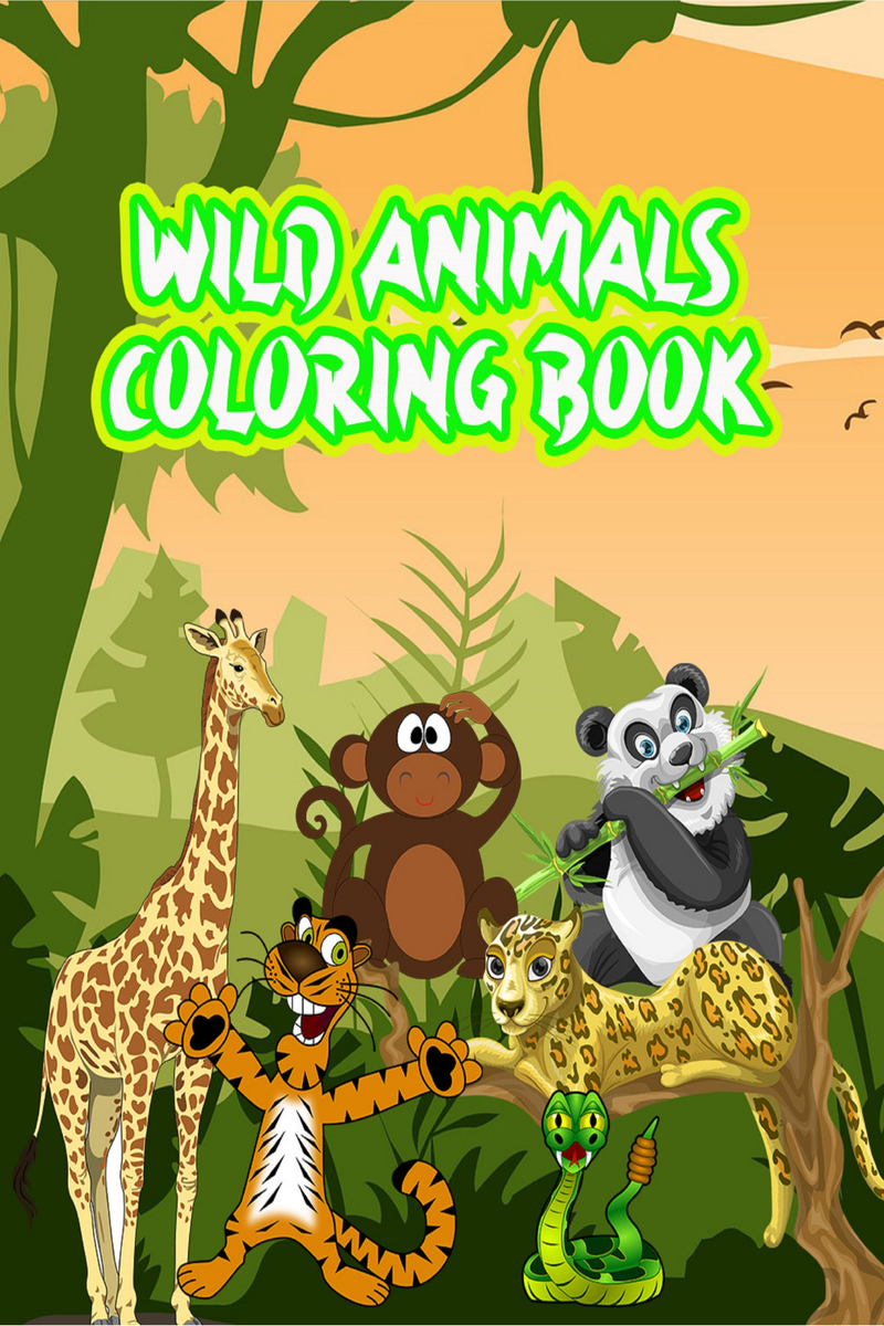 Wild Animals Coloring Book