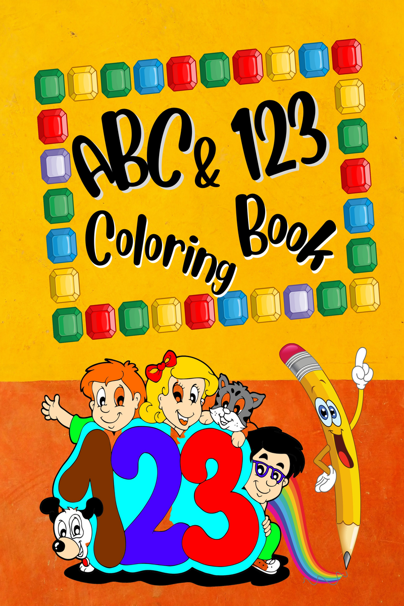 ABC & 123 Coloring Book