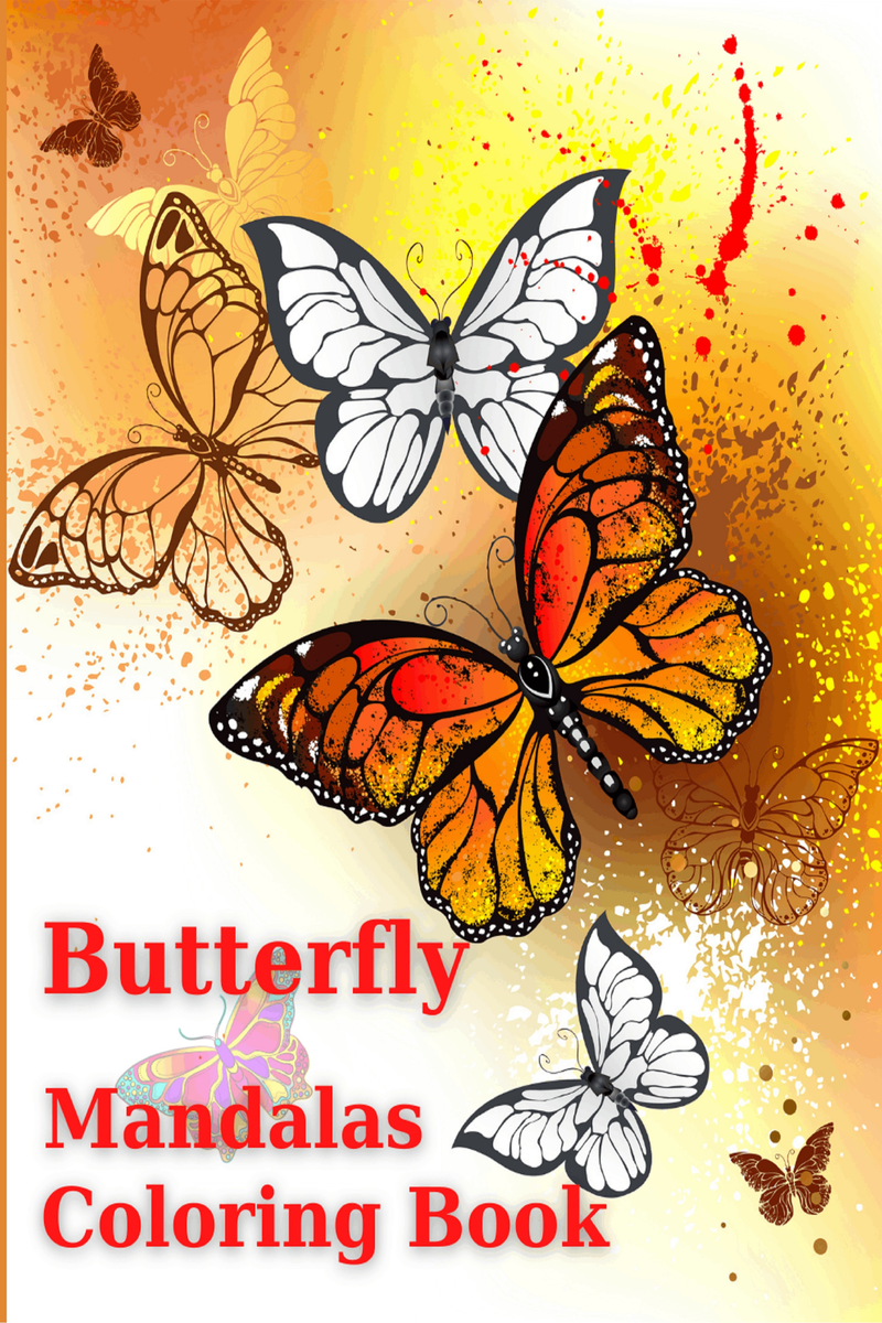 Butterfly Mandalas Coloring Book