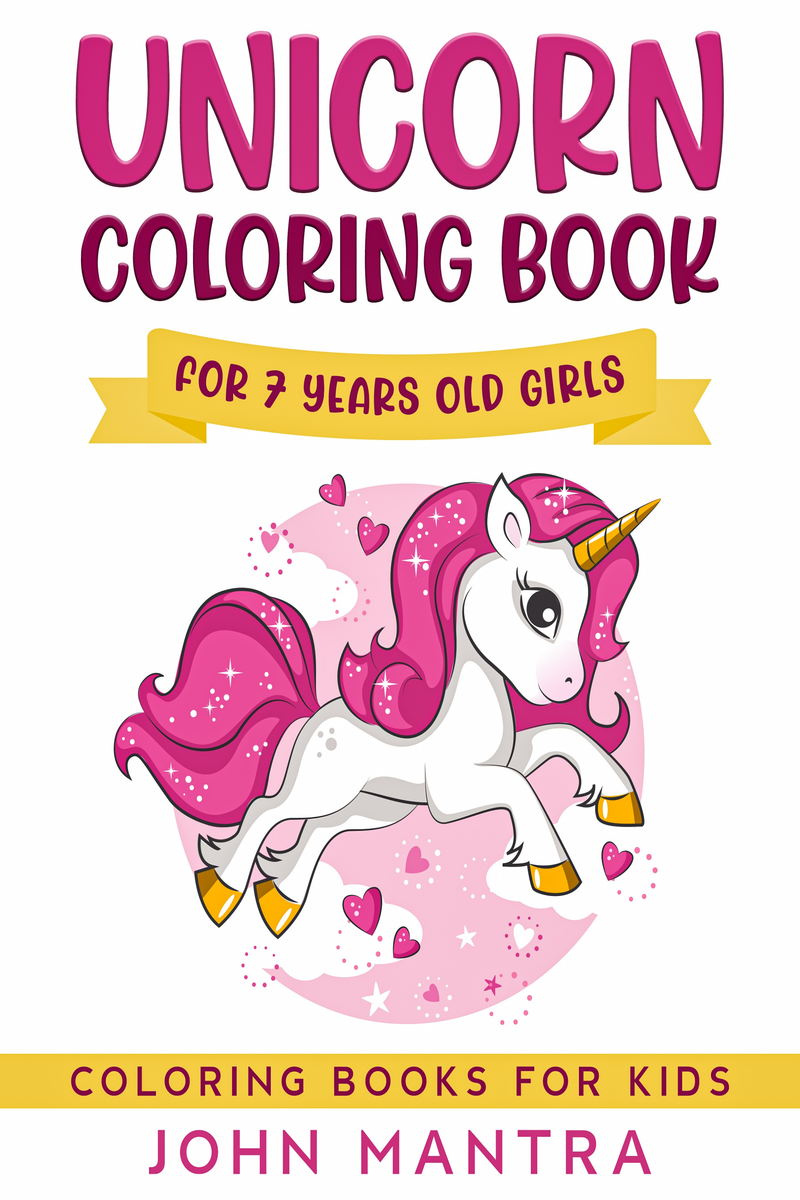 Unicorn Coloring Book For 7 Years Old Girls (Coloring Books For Kids)