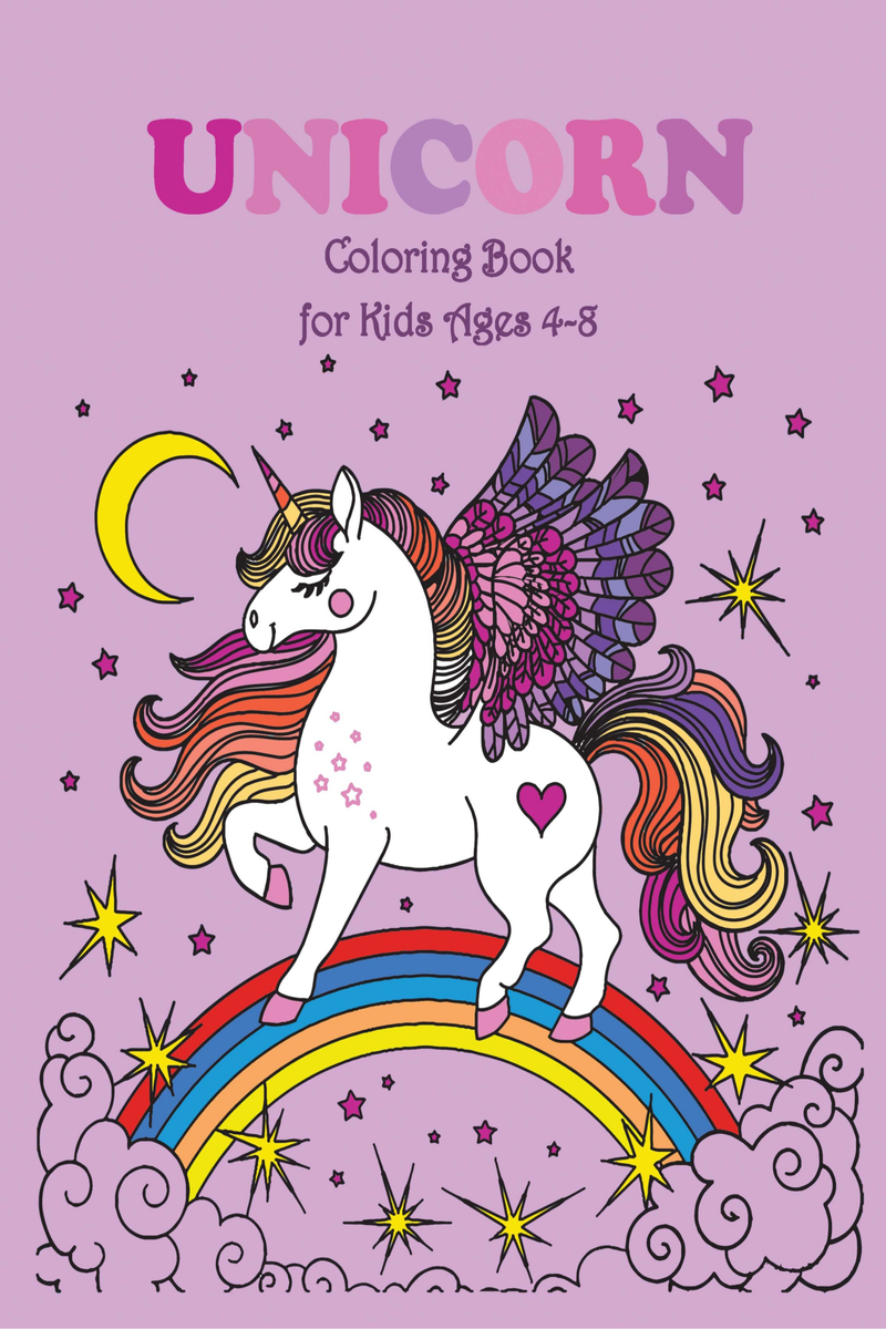 Unicorn Coloring Book for Kids Ages 4-8: A beautiful collection of 60  unicorns illustrations for hours of fun! (Unicorn Books for Girls)  (Paperback)