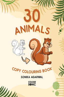 30 Animals Copy Colouring Book