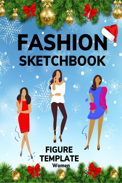 Female Fashion Sketchbook Figure Template: This professional