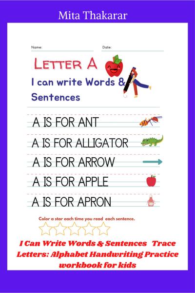 Letter Tracing Book: Practice Writing Letters for Pre K, Preschool,  Kindergarten, and Kids Ages 3-5 Learn to Write Alphabet A-Z and Words  (Paperback)