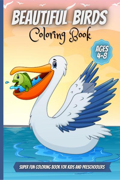 Colorful Birds Magic Coloring Book for Kids Ages 4-8 with