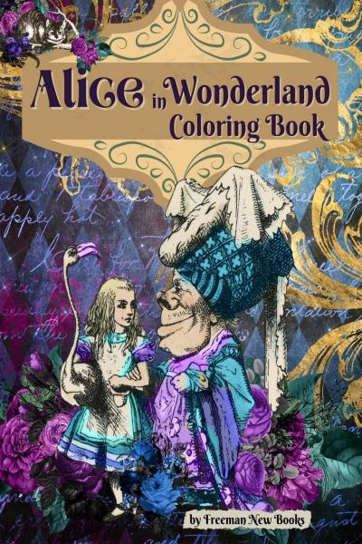 Alice in wonderland adult coloring book, fantasy coloring books