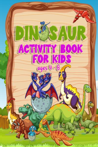 Dinosaur adventure: coloring books for kids ages 4-8 girls boys