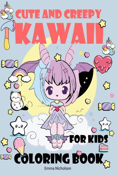 Pastel Goth Cute Coloring Book: Creepy Kawaii Colouring Book WIth