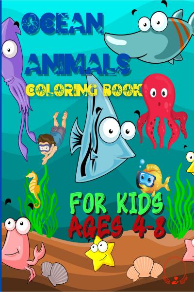 Ocean Animals Coloring Book for Kids